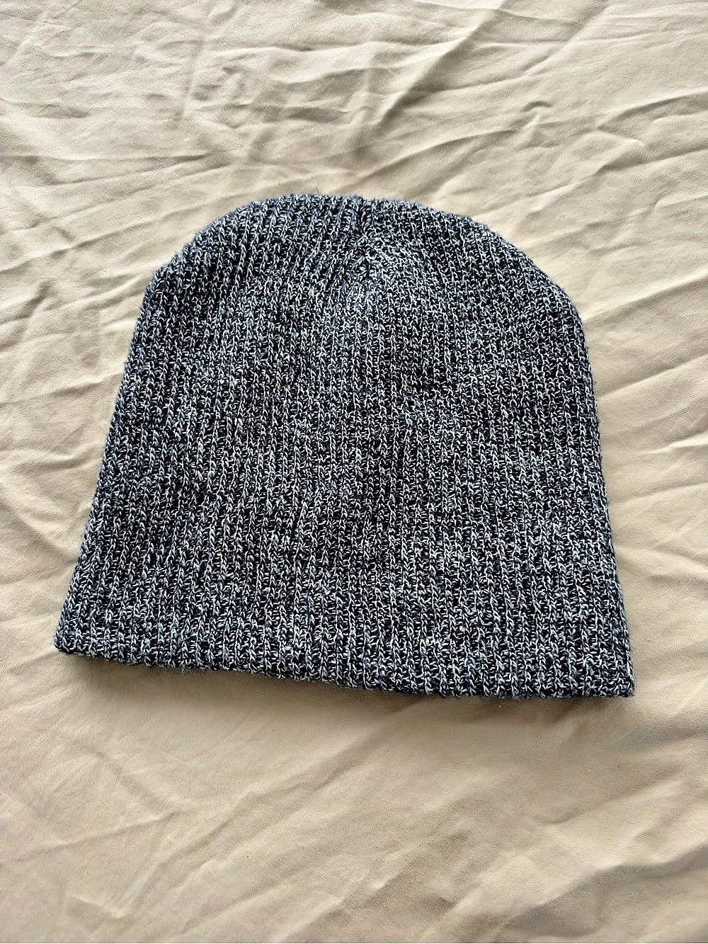 Marled Blue Knit Beanie